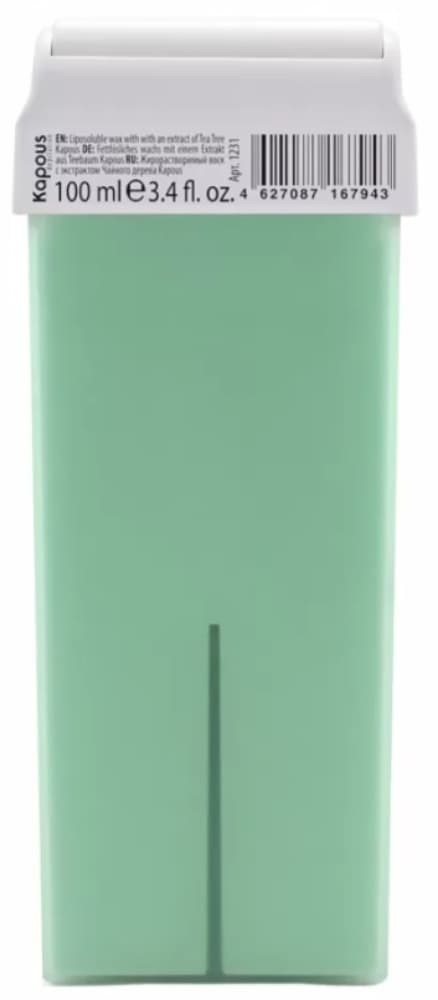 Kapous Depilation Жирорастворимый воск с экстрактом Чайного дерева в картридже, 100 мл