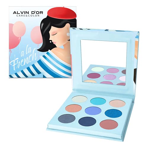 Alvin D'or A LA FRENCH Палетка теней для век "Моя Парижанка" 9 в 1, 11,8 гр.