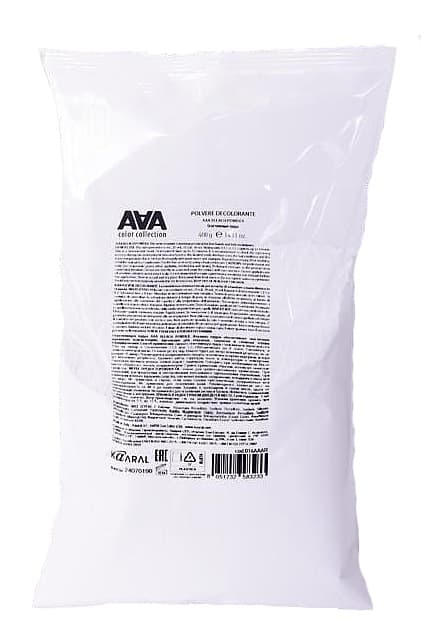KAARAL Polvere decolorante. Осветляющая пудра белого цвета серии "ААА" 400 гр.(refill-пакет) 