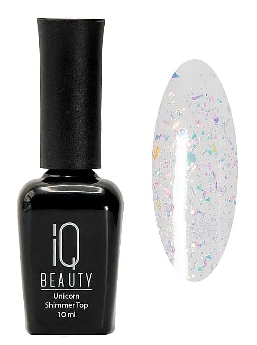 IQ BEAUTY Финишное покрытие глянцевое с шиммером, №108 Unicorn shimmer top, 10 мл