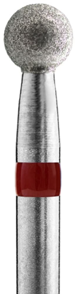 Фреза Алмазная Шар Кристалл Nails d.4. L035, мягкая, (красная насечка) 