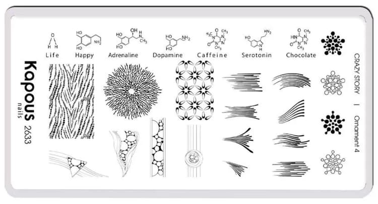 Kapous Nails Пластина для стемпинга "Crazy story" Ornament 4