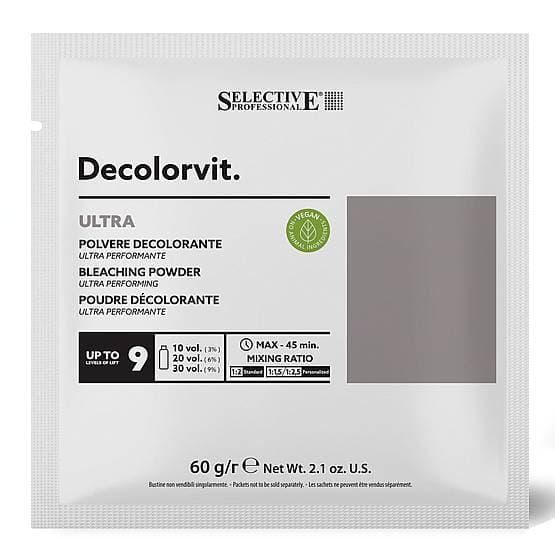 SELECTIVE DECOLOR VIT ULTRA Порошок обесцвечивающий экстра эффективный 60гр.