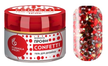 FP Гель для дизайна  "CONFETTI" №06, 4 гр.
