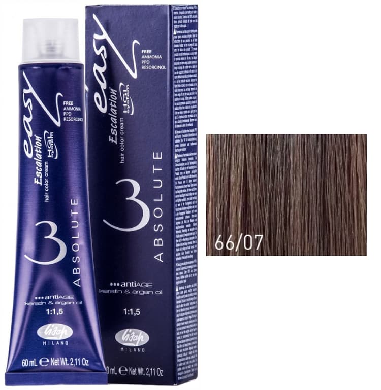 Lisap Absolute 66/07 глазированный каштановый 60 мл