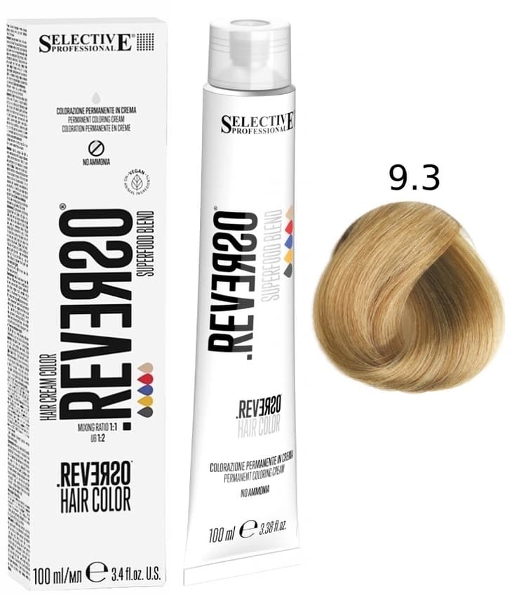 SELECTIVE Reverso Hair Color 9.3 Очень светлый блондин золотистый