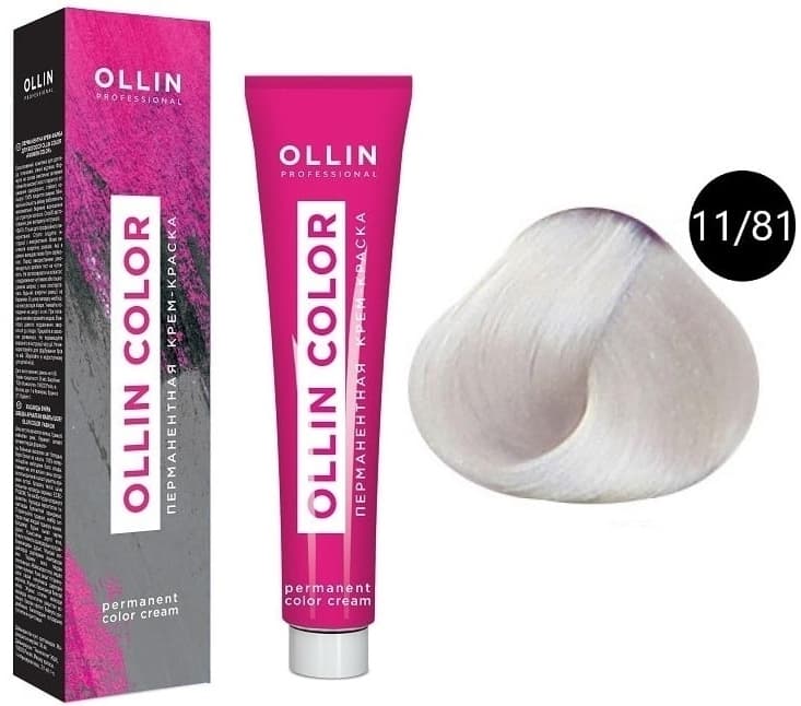 OLLIN COLOR 11/81 специальный блондин жемчужно-пепельный 60мл Перманентная крем-краска для волос