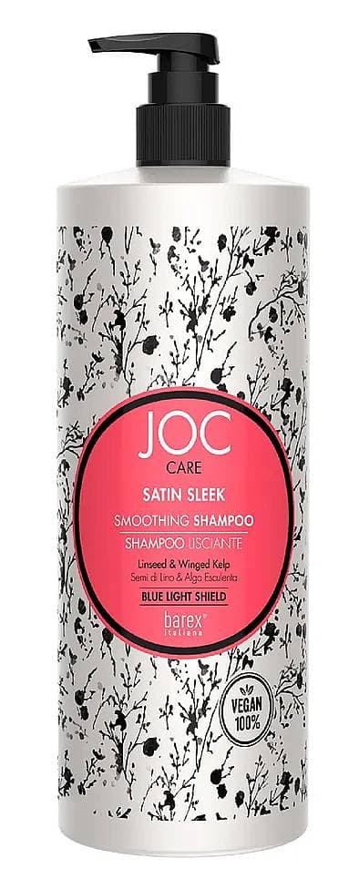BAREX JOC CARE Разглаживающий шампунь с льняным семенем и крылатой водорослью "SATIN SLEEK" 1000мл 