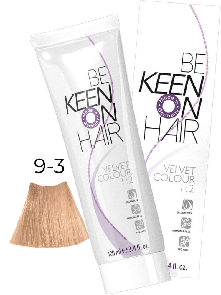 KEEN VELVET COLOUR 9.3 Светло-золотистый блондин/ Hellblond Gold, 100 мл, без аммиака