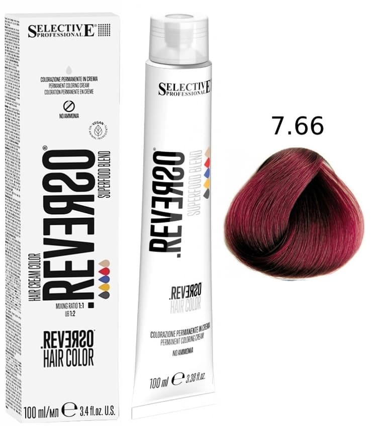SELECTIVE Reverso Hair Color 7.66 Блондин красный интенсивный