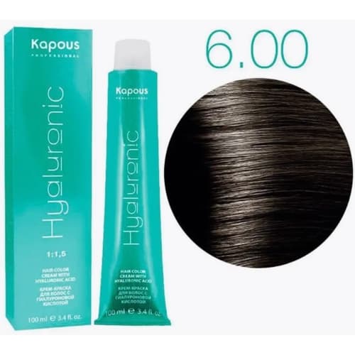 Kapous Hyaluronic 6.00 Темный блондин интенсивный, 100 мл