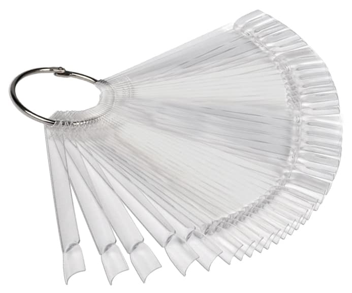 Planet Nails Палитра для лаков "веер", прозрачная 48 шт, квадрат