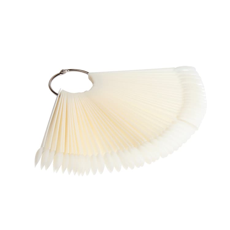 Planet Nails Палитра для лаков "веер" на кольце, натуральная 48 шт, круглая форма