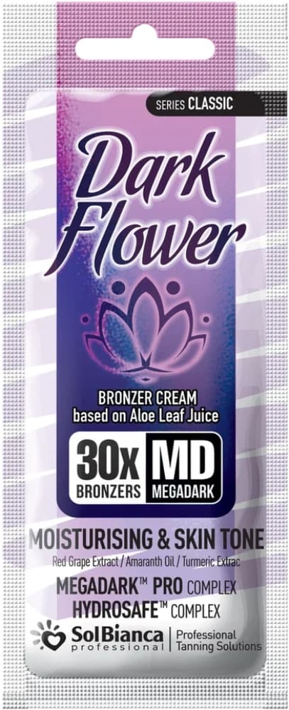SolBianca Крем "Dark Flower" с маслом амаранта, экстр. красного винограда, куркумы и 30-бронзаторами 15 мл