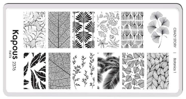 Kapous Nails Пластина для стемпинга "Crazy story" Botanics 1