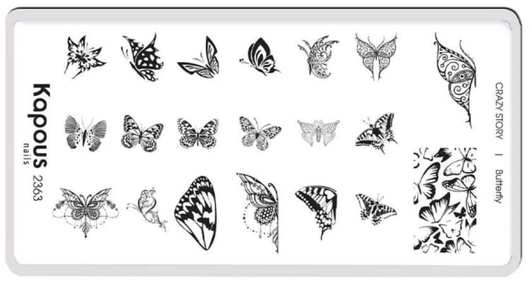 Kapous Nails Пластина для стемпинга "Crazy story" Butterfly