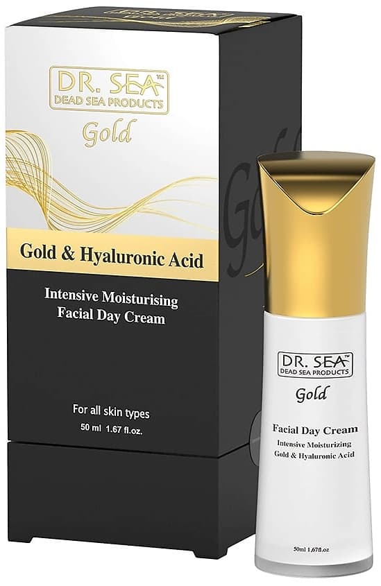 Dr. Sea GOLD Интенсивный увлажняющий дневной крем для лица с золотом и гиалур. кислотой, 50 мл 
