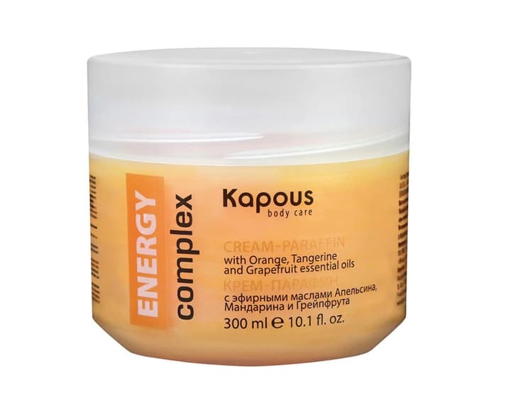 Kapous Body Care Крем-парафин "ENERGY complex" с эфирными маслами Апельсина, Мандарина и Грейпфрута, 300 мл