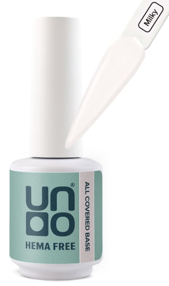 UNO HEMA FREE Гель-лак базовый All Covered Base Gel, 10 г  Milky