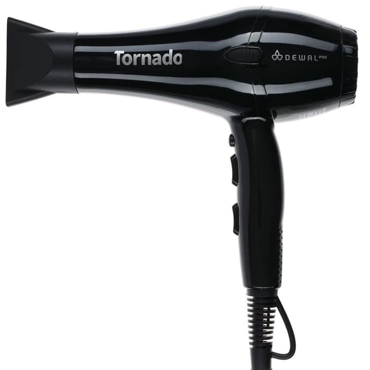 DEWAL Фен Tornado с ионизацией, черный, 2300W 