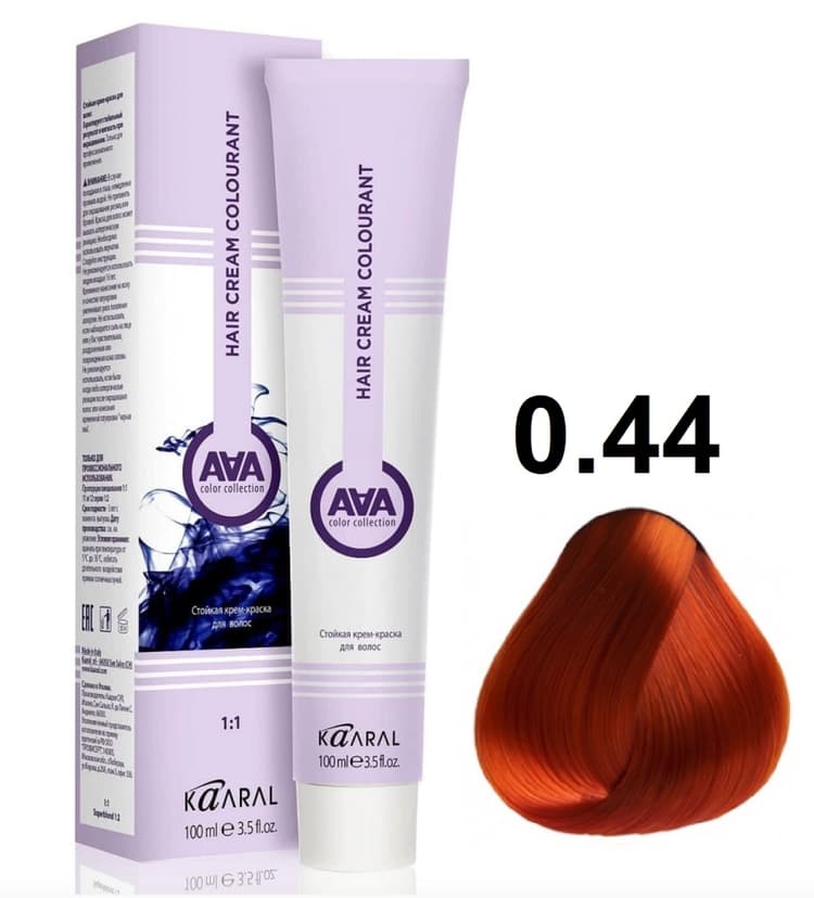 KAARAL AAA Hair crem colorant .44 медный корректор 100мл