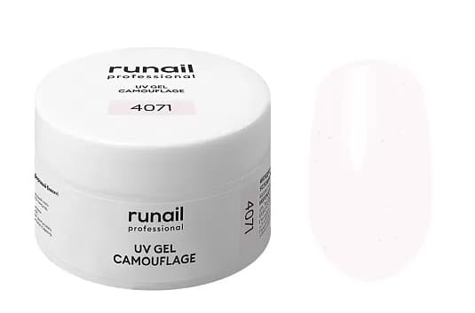 RuNail Камуфлирующий УФ-гель (цвет: фарфоровый блеск), 15 г