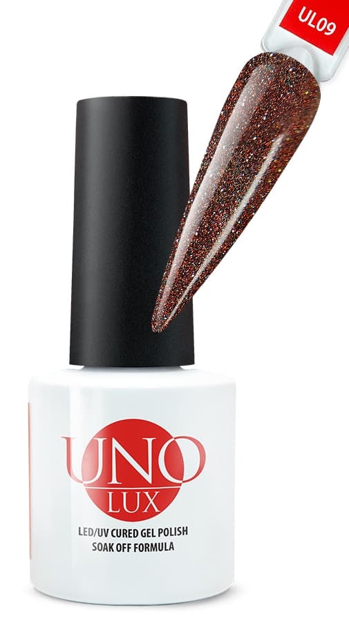 Гель-лак "Uno Lux" № 09 «Cat’s Eye» Кошачий глаз - Fantasy с светоотражающим эффектом 