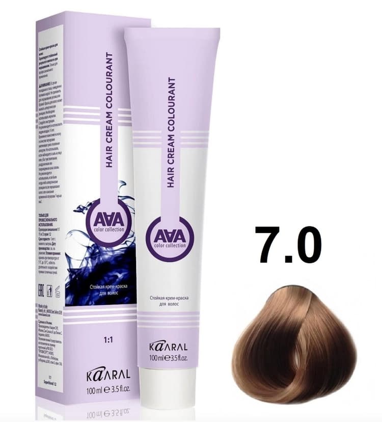 KAARAL AAA Hair crem colorant 7.0 блондин 100мл