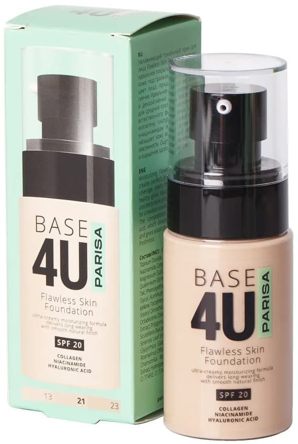 Parisa Тональный крем "Base 4U" (21 бежевый), 60 мл