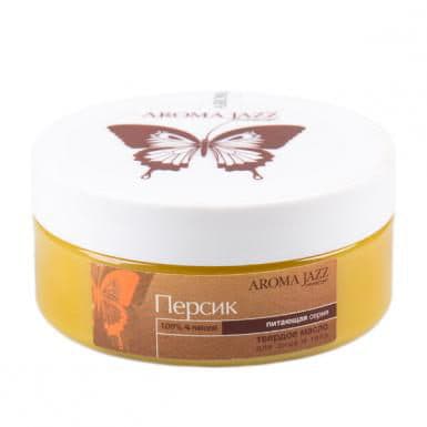 Aroma Jazz Твердое массажное масло д/лица и тела Персик (омоложение, увлажнение, питание) 150мл
