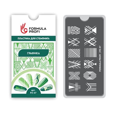 FP Пластина для стемпинга "Графика" 6,5*12,5см
