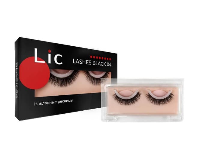 LIC Ресницы накладные False Lashes Black 04