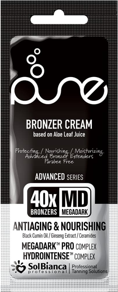 SolBianca Крем "Pure" с маслом черного тмина, экстрактом женьшеня, церамидами и 40-бронзаторами 15мл