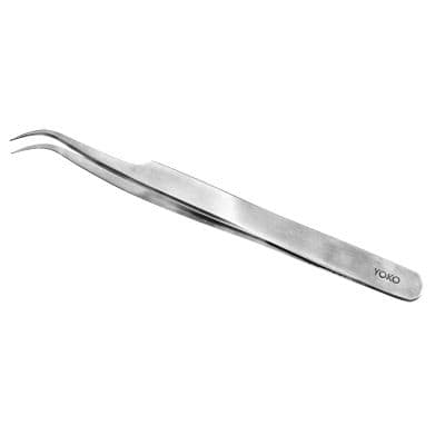 Yoko Пинцет острый, загнутый (матовый) Игла