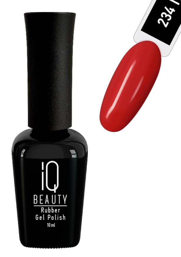 IQ BEAUTY Каучуковый гель-лак с кальцием №234 10 мл. Red statement - коллекция "Breathing room"