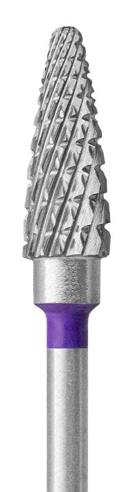 Фреза Конус Твердосплавная с крестообразно-поперечной нарезкой (фиолетовая насечка) 5 мм