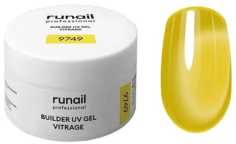 RuNail Моделирующий УФ-гель витражный BUILDER UV GEL VITRAGE, 15г №9749