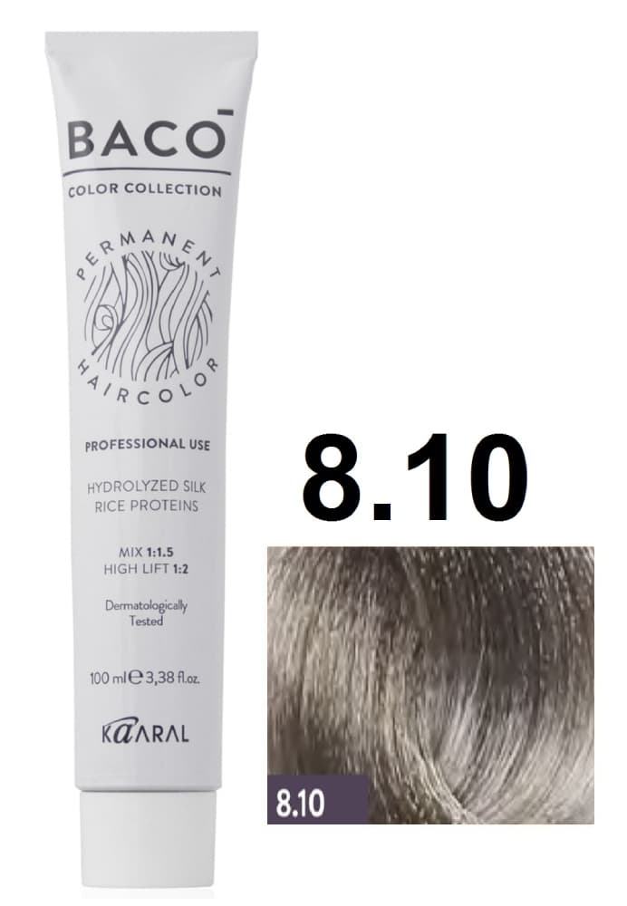 KAARAL Baco color  8.10 светло-пепельный блондин 100 мл