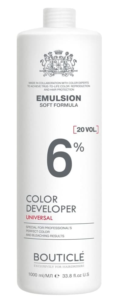 Bouticle Окисляющая эмульсия 6% "Color developer 20 vol" 1000 мл 