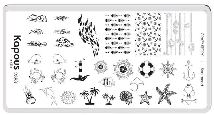 Kapous Nails Пластина для стемпинга "Crazy story" Sea Mood