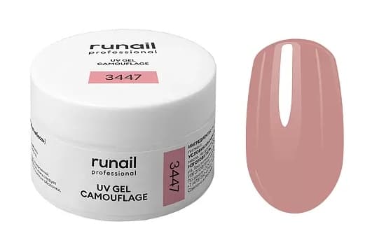 RuNail Камуфлирующий УФ-гель (цвет: Розовые небеса), 15 г