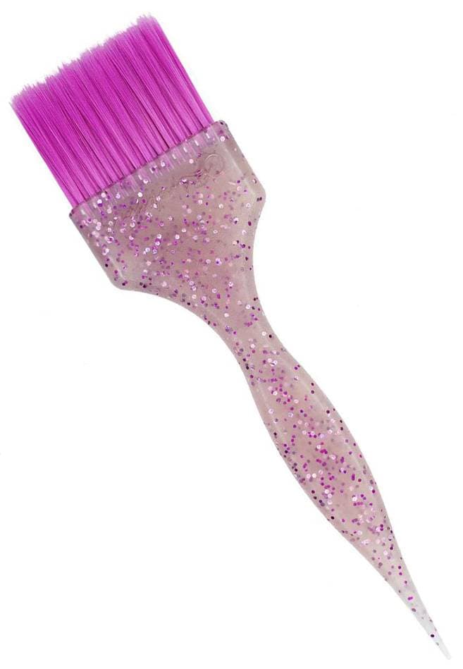 Gera Professional Кисть "Идеал", светло-фиолетовая щетина, цвет полупрозрачный с фиолетовыми блестками