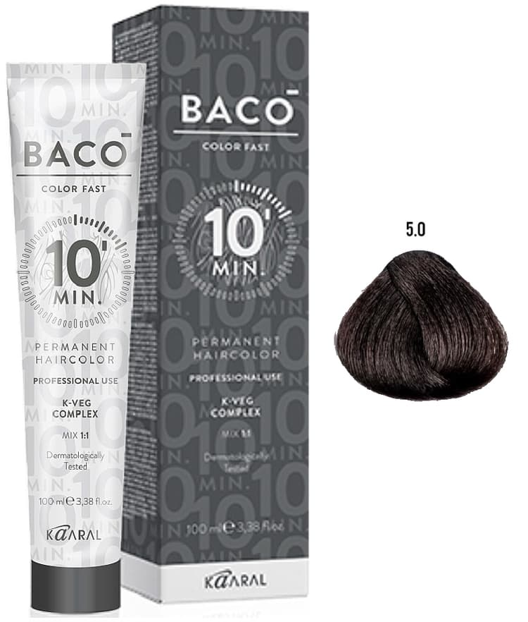 KAARAL Baco Color Fast 5.0 светлый каштан 100 мл