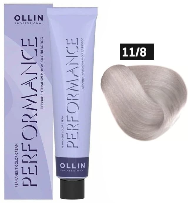 OLLIN PERFORMANCE 11/8 специальный блондин жемчужный 60мл Перманентная крем-краска для волос