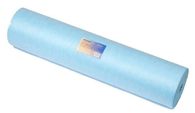 Простыня одноразовая SMS 20г/м2, 70*200см, 100 шт/рулон с перфорацией, голубой