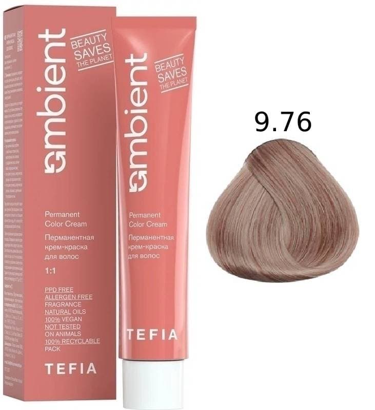 TEFIA AMBIENT 9.76 Очень светлый блондин фиолетово-махагоновый 60 мл