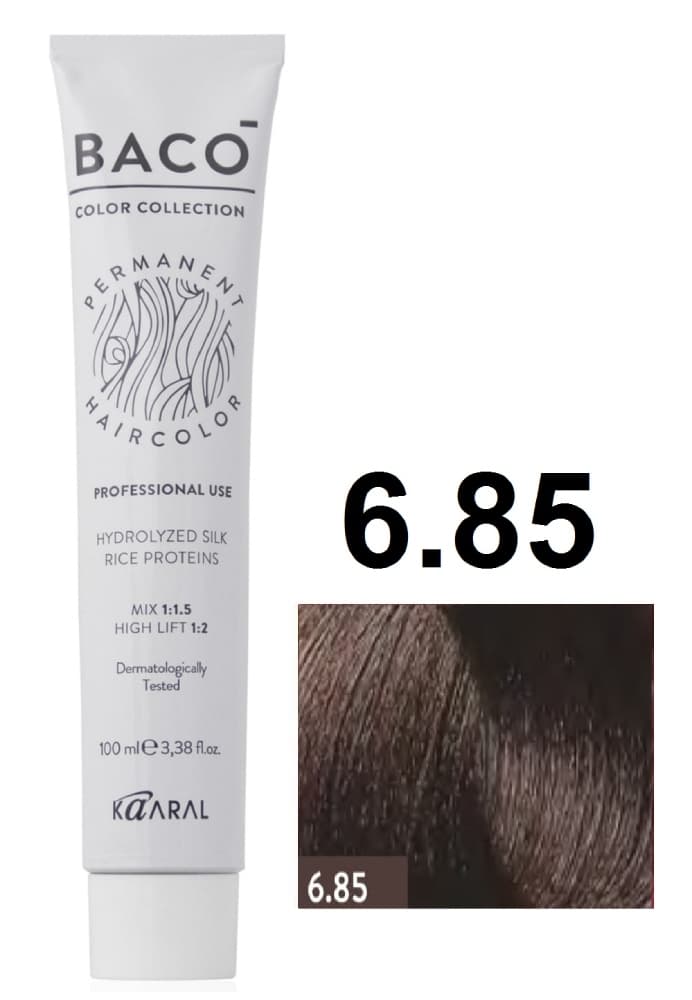 KAARAL Baco color 6.85 темный махагоново-коричневый блондин 100 мл