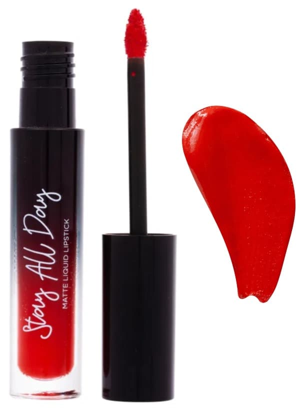 Parisa Жидкая помада MATTE для макияжа губ "Stay all day" (02 красное яблоко), 4 мл