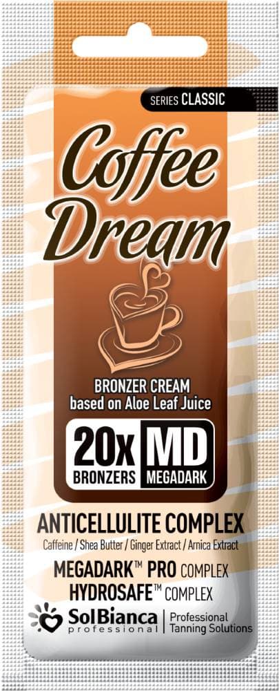 SolBianca Крем "Coffee Dream" с кофеином, маслом Ши, экстракт имбиря, арники и 20-бронзаторами 15 мл
