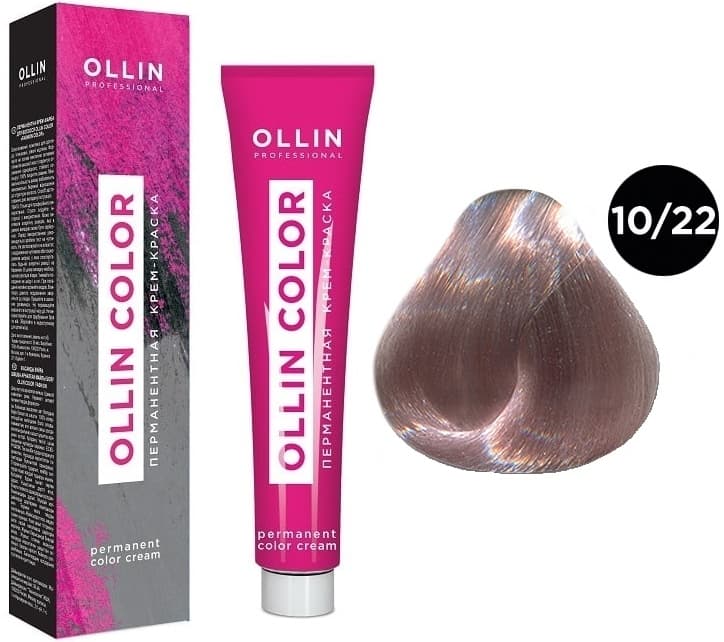 OLLIN COLOR 10/22 светлый блондин фиолетовый 100 мл Перманентная крем-краска для волос